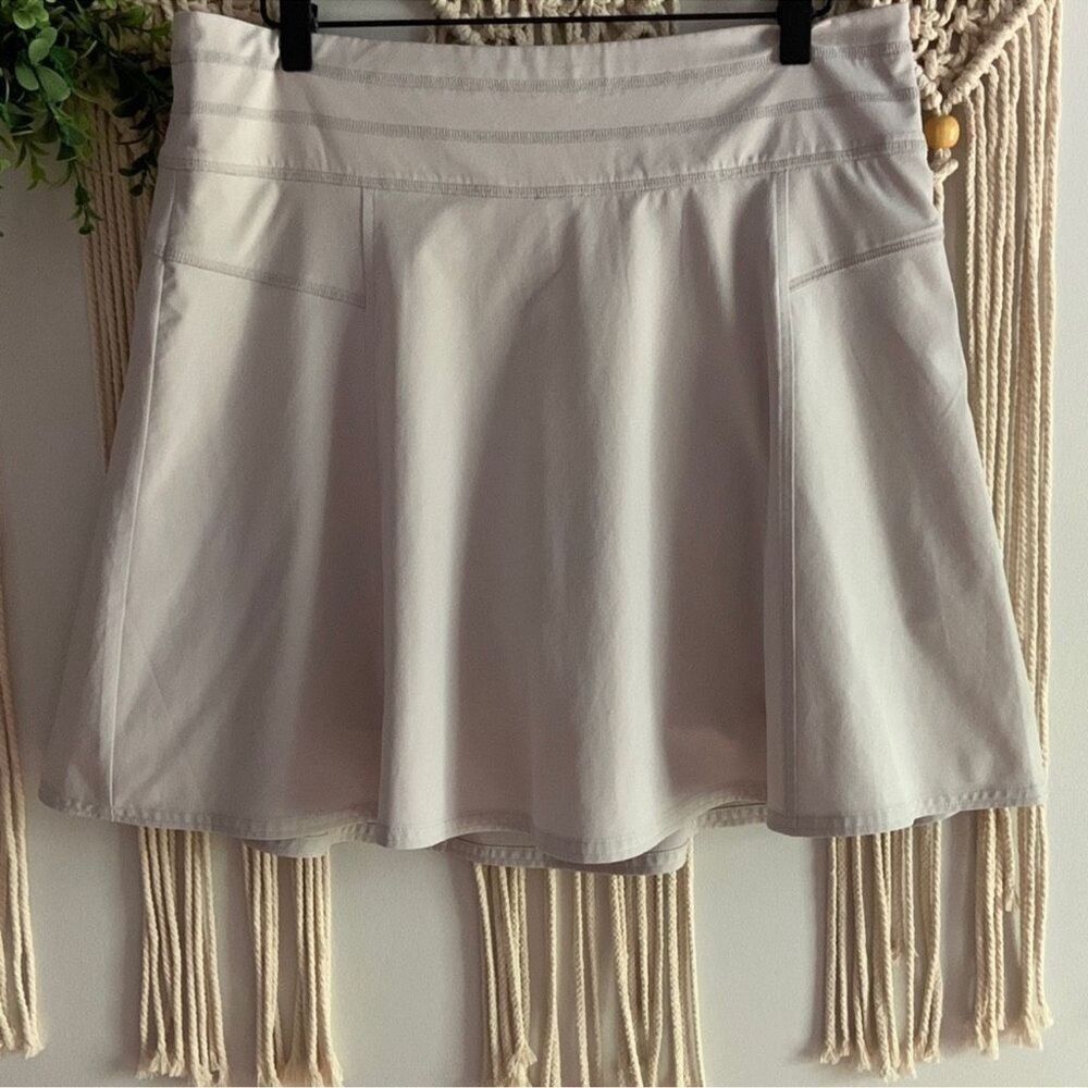 Athleta Light Gray Athletic Skort with Built-In Shorts